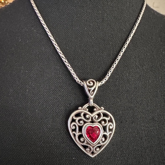 Brighton ❤️ “Go Red” Heart Health Awareness Campaign Red Heart Necklace - Picture 3 of 6